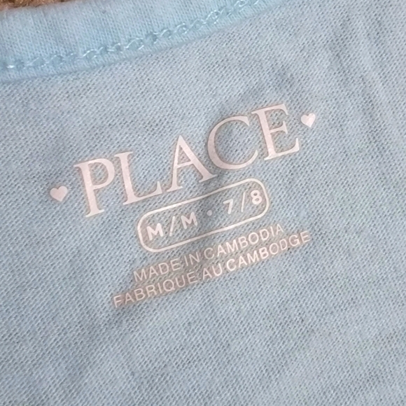 The Children's Place Light blue “Tropical Vibes” Girls Tank Top Size: M 7/8 - Picture 3 of 4